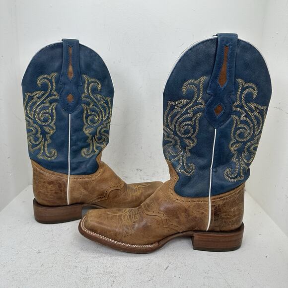 J.B. Dillon Reserve Windmark Brown Leather Western Cowboy Boot Men’s Size 8D main image 16